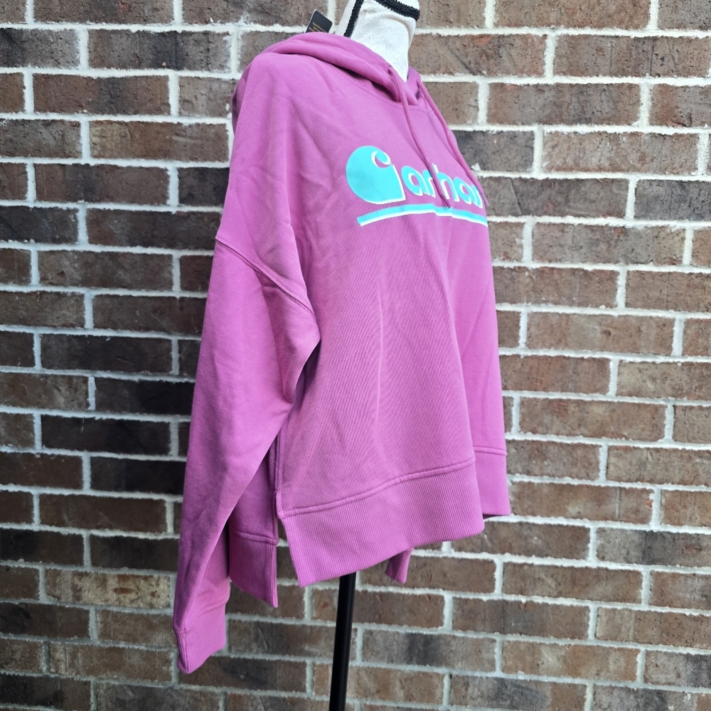 Carhartt Women’s Fuchsia Hoodie Tencel Fiber Series Loose Fit Sweatshirt M 8/10
